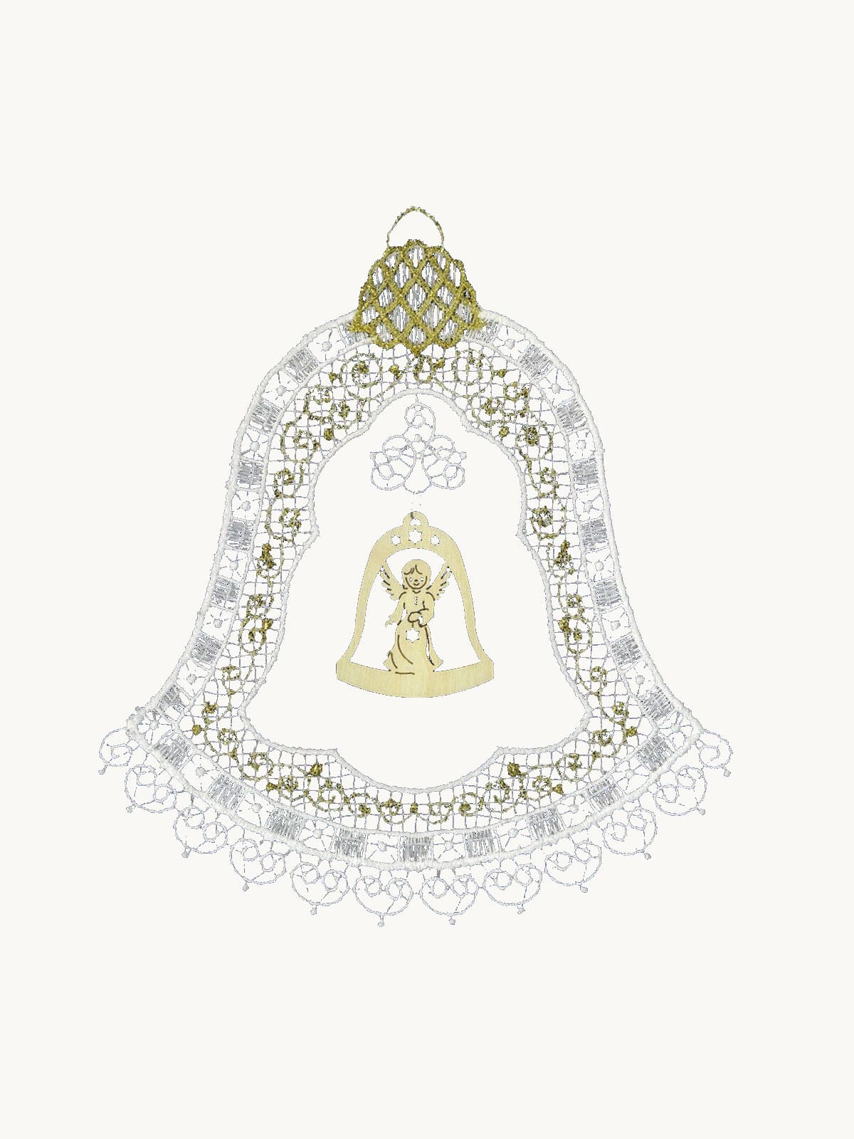 Lace bell with angel