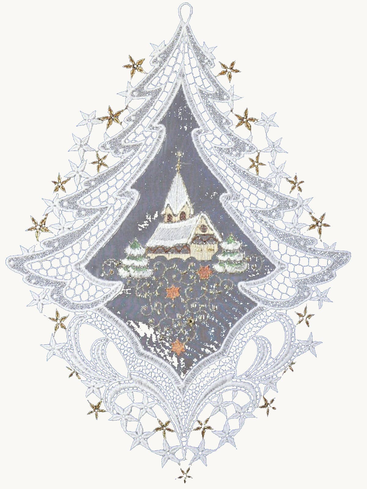 Lace landscape window picture